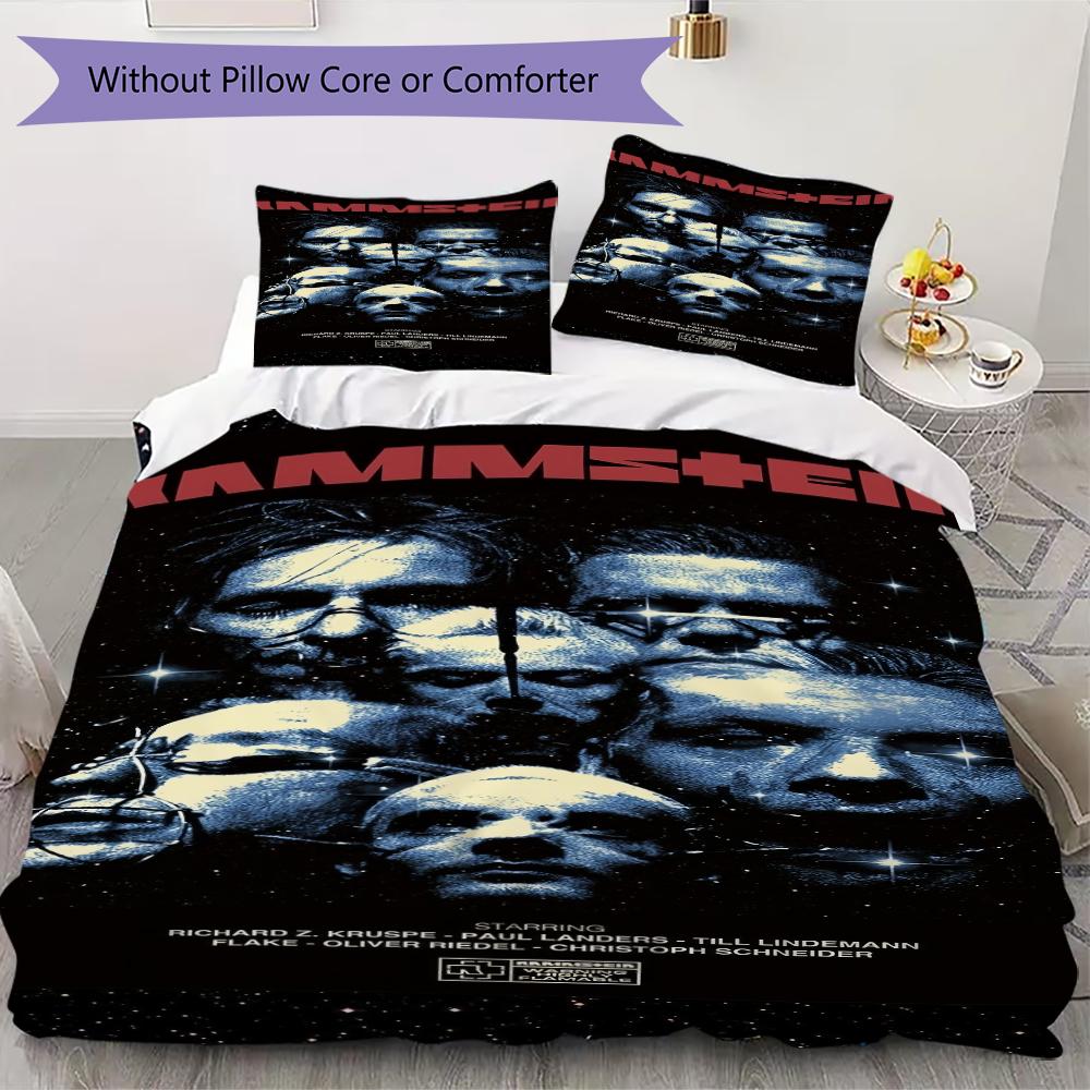 Rammstein German Industrial Metal Band Bedding Without Core 1 Duvet Cover 2 Pillowcase Without Core Soft And Comfortable