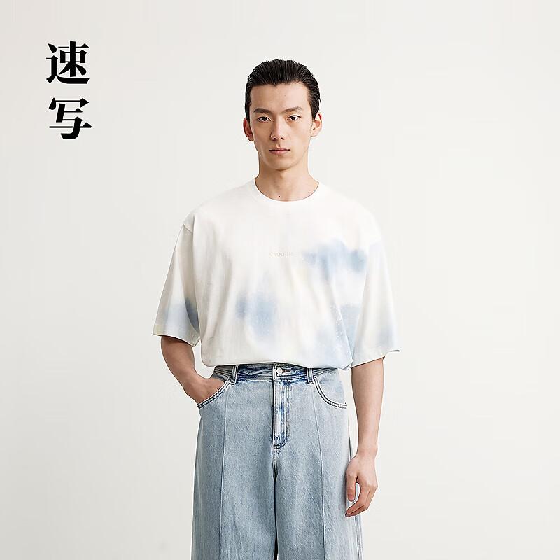 CROQUIS Men s 2025 Summer Loose Fit Round Neck T-Shirt S