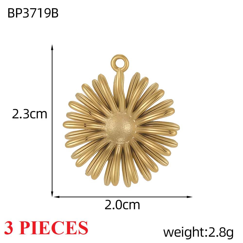 3PCS/LOT CARLIDANA Gold Plated Stainless Steel Charms, Flower Animal Heart Bow Pendants for DIY Necklace Jewelry Making