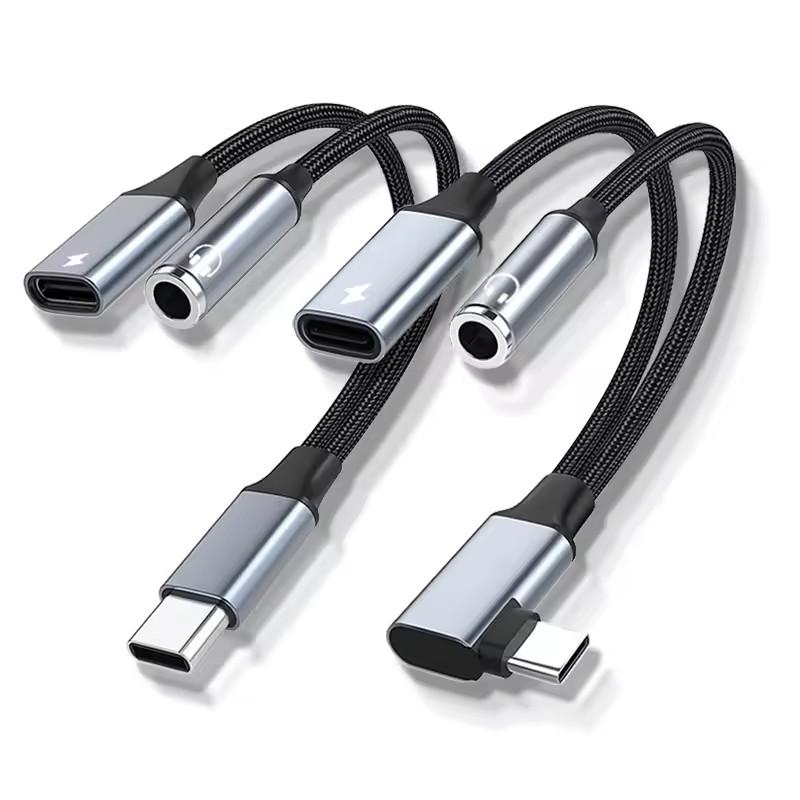 Sdoppiatore di tipo C - Adattatore USB C doppio, cavo adattatore splitter, ricarica tipo C, splitter audio Sdoppiatore di tipo C - Adattatore USB C doppio, cavo adattatore splitter, ricarica tipo C, splitter audio