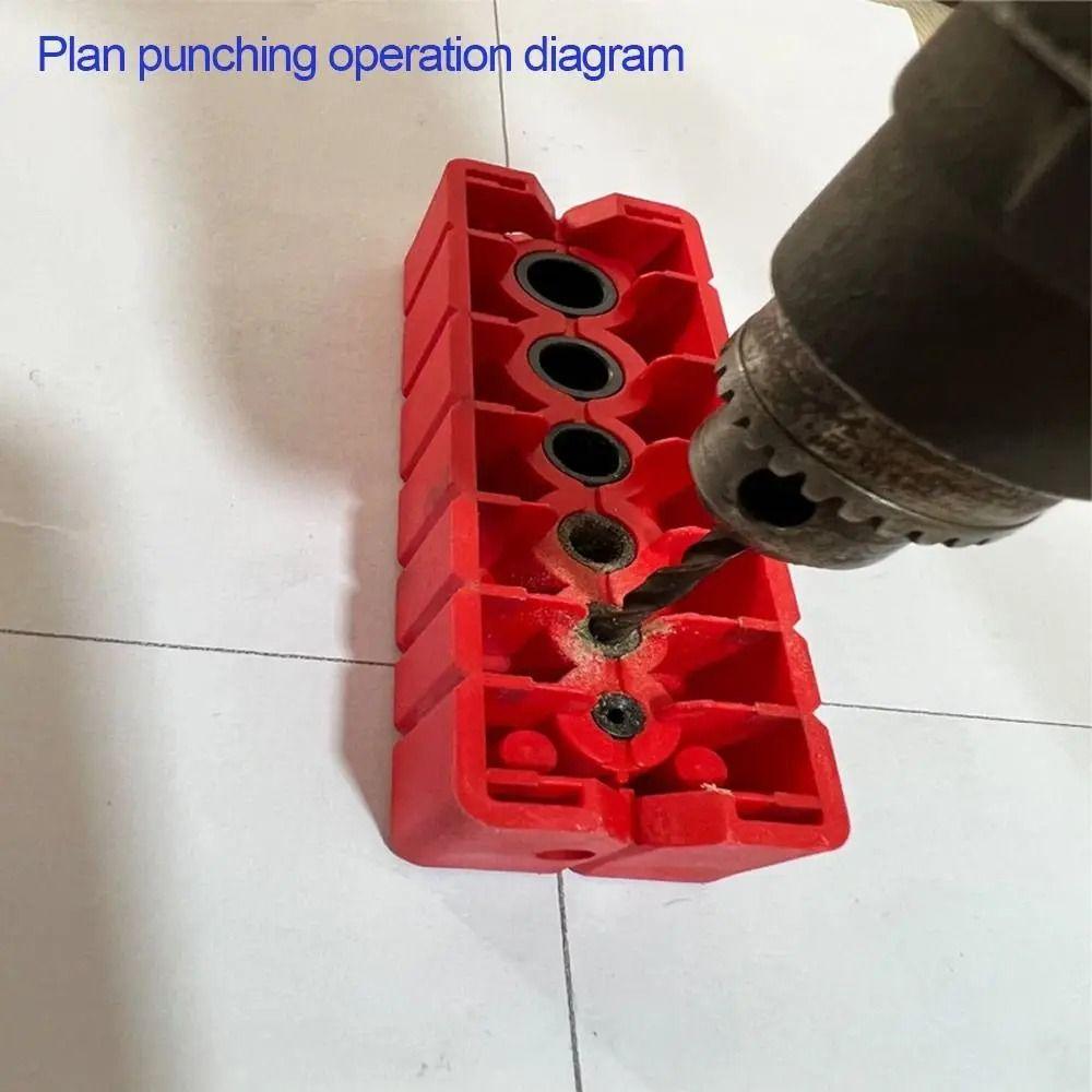 6-Hole Portable Drilling Guide Center Guide Woodworking Drilling  Furniture Manufacturing