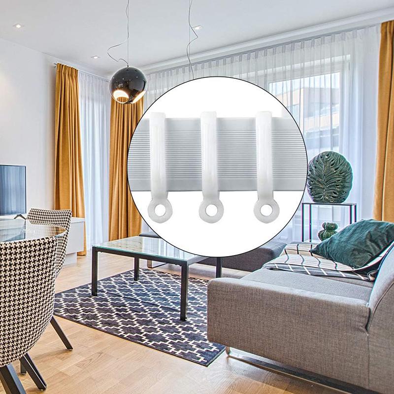 50/100Pcs Curtain Hooks Plastic Curtain Glider Hooks Set Curtain Track Hook Hanging Drapery Hooks for Door Window Shower Curtain