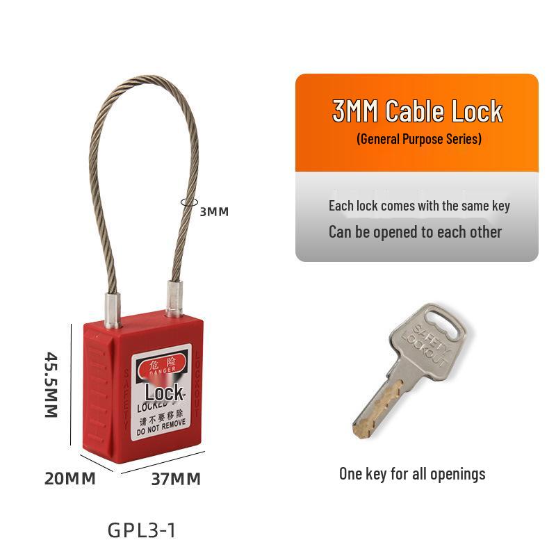Bedi 38mm Industrial Safety Padlock: Engineering Plastic Insulated Electrical Lockout/Tagout (LOTO)
