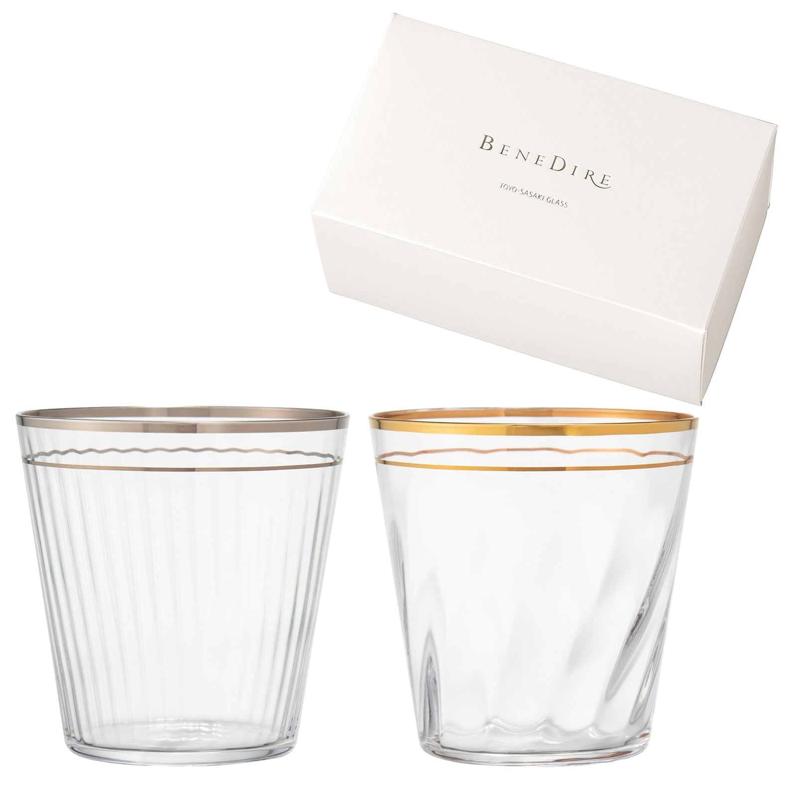 

Toyo Sasaki Glass BENEDIRE Eterna 350ml Pair Tumbler Glasses, Made in Japan, Perfect Gift, G098-T266