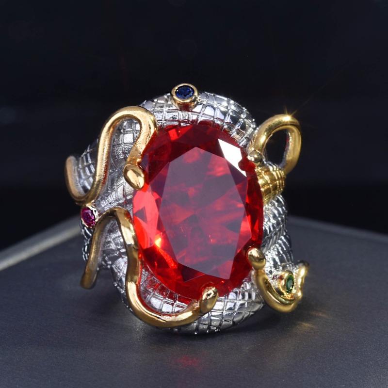 

SACE GEMS классическое кольцо из медного сплава с цирконом женские ювелирные изделия свадебный подарок для вечеринки Open красный