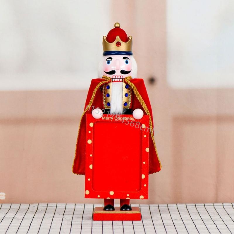 Christmas Decorations Nutcrackers Ornament,Wooden Nutcrackers Figures Gift 6XDE