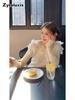French Lace Patchwork Knit Sweater Women Spring/Autumn Delicate Slim Fit Long Sleeve Base Top Chic Commute Inner Wear