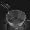 304 Stainless Steel Frying Filter Basket Multifunctional Strainer Foldable Long Handle Colander for Wash Vegetables Kitchen Tool