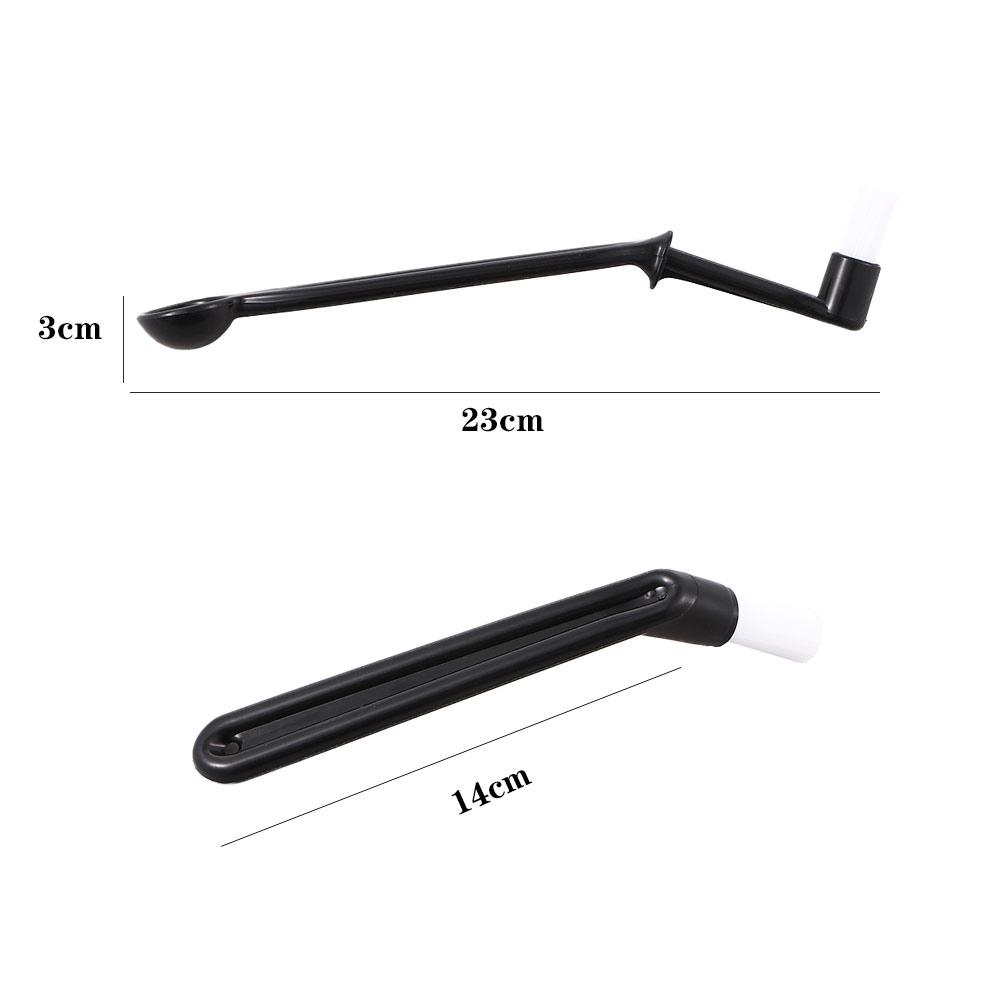 Dusting with Spoon Grime PP Handle Coffee Machine Cleaning Tool Grinder Brush Espresso Cleaner