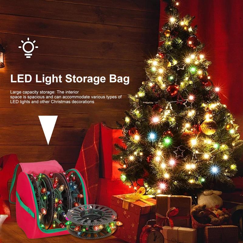 Christmas LED Light Storage Box Christmas Storage Bag Oxford Storage Bag For Christmas Multifunctional Storage Bag