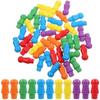 Toddmomy 120 Pieces Colorful Wooden Chess Pieces In 6 Colors Kids Game Accessories for Board and Strategy Games