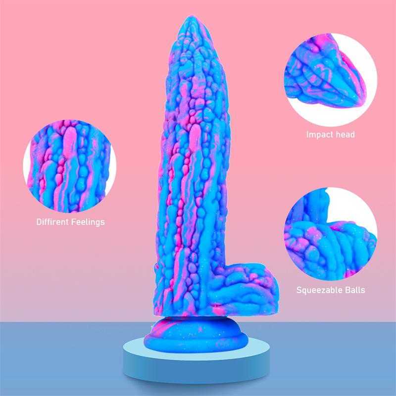 Female Bitter Gourd Silicone Simulation Dildo Masturbation Device for Men and Women Anal Expansion Anus Adult Products