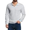Men's Casual Collared Long-Sleeve Fleece Base Layer Top