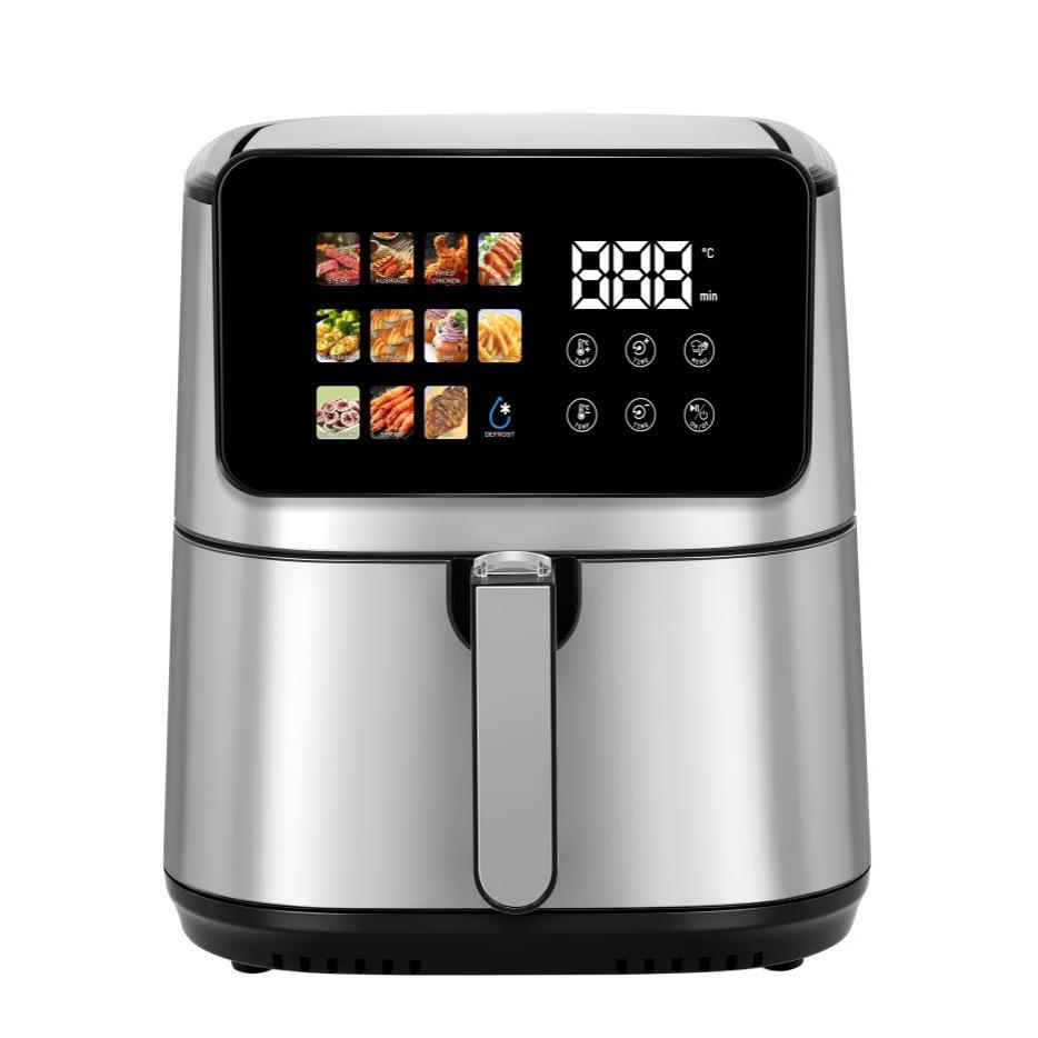 European Multifunctional Smart Electric Fryer, Stainless Steel Air Fryer with Large Capacity, Household Model