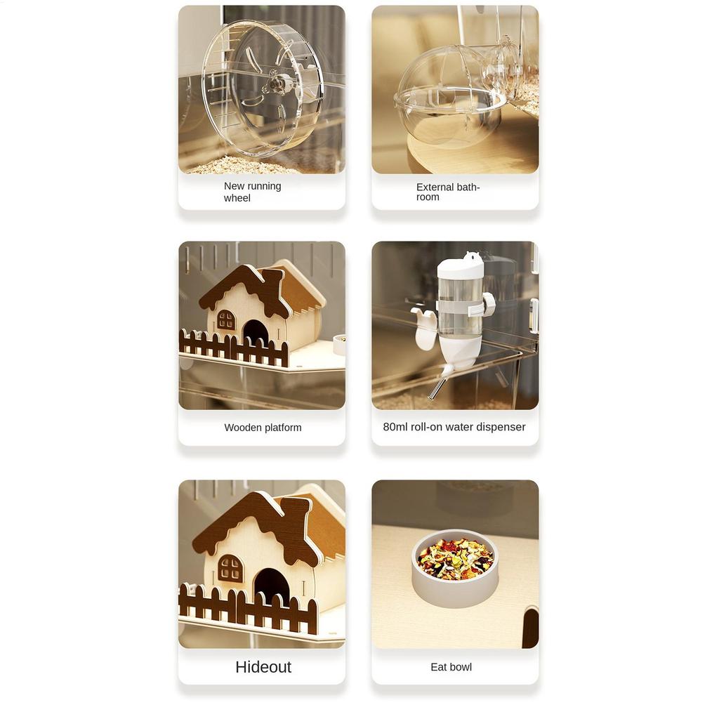 Hamster Enclosure Animal Clear House Habitat Small Pet Enclosure Habitat For Hamster Dwarf Gerbil Hedgehog Ferret Chinchilla