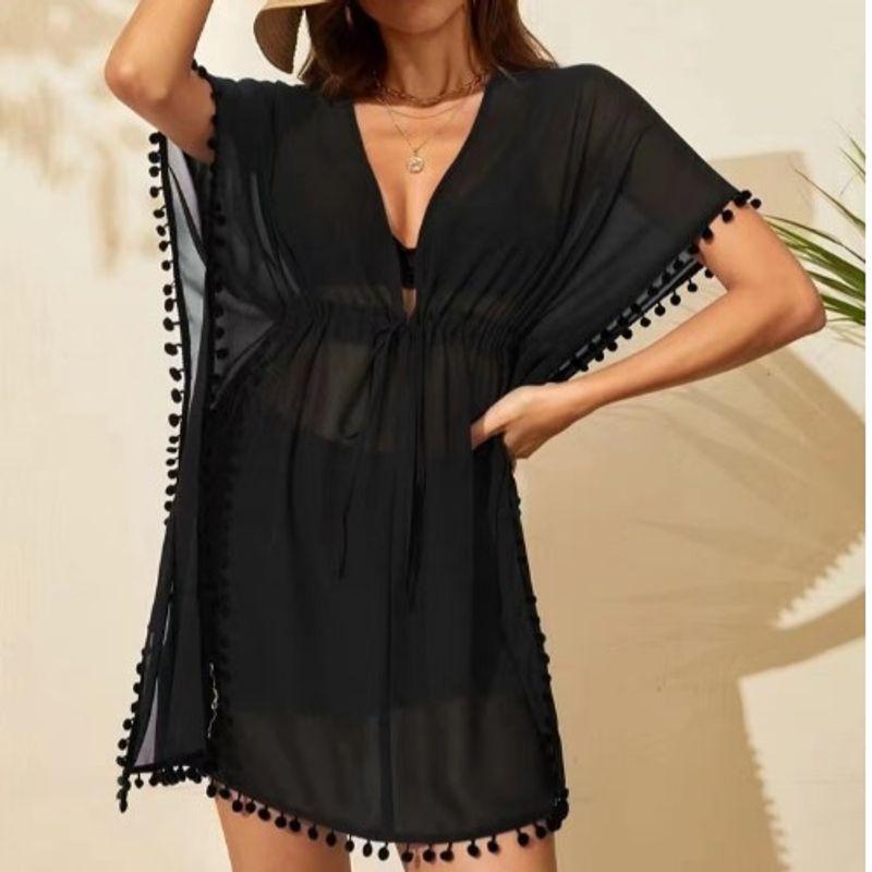 

Летняя королевско-синяя сексуальная блузка-платье с коротким рукавом Black XL