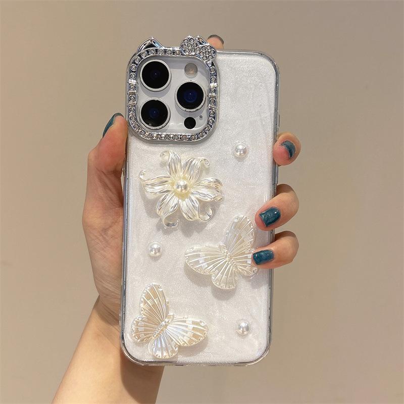 Fairy butterfly iPhone17promax mobile phone case for 16Pro15pm light luxury anti-drop 14/13