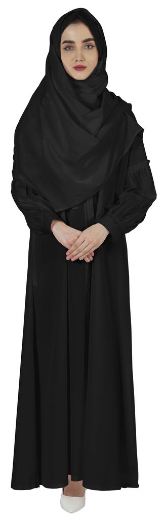 Bimba Women's  Abaya  Islamic Prayer Dress With  Hijab Scarf  Cuff On Sleeve  Muslim