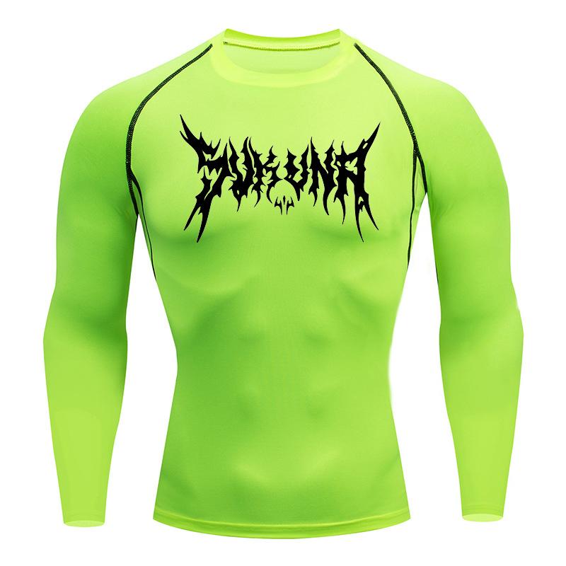 Xin nan zhuang Graphic Compression Shirts for Men Athletic Quick Dry Tshirts Tees Tops Gym Workout Running Baselayers Undershirts Rash Guard XXXL