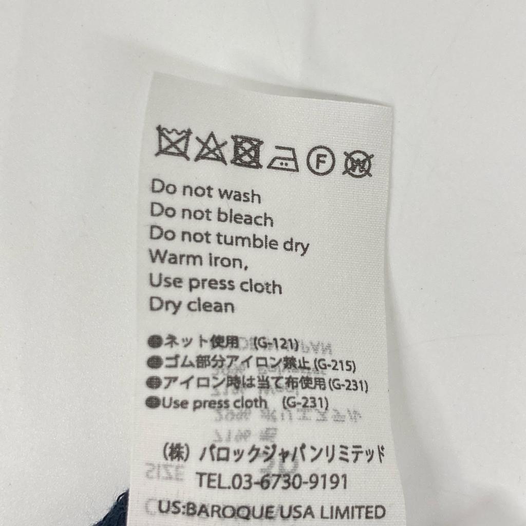 ENFOLD [Good Condition/23AW] 300GA231-0230 WIDE-STRAIGHT COCOON TROUSERS Striped Trousers Bottoms 36 NavyUsed