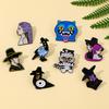 Happy Blue Cat Enamel Pin Fantastic Hunter Team Brooches Woman Men Backpack Badge Accessories Lapel Pin Jewelry Gift