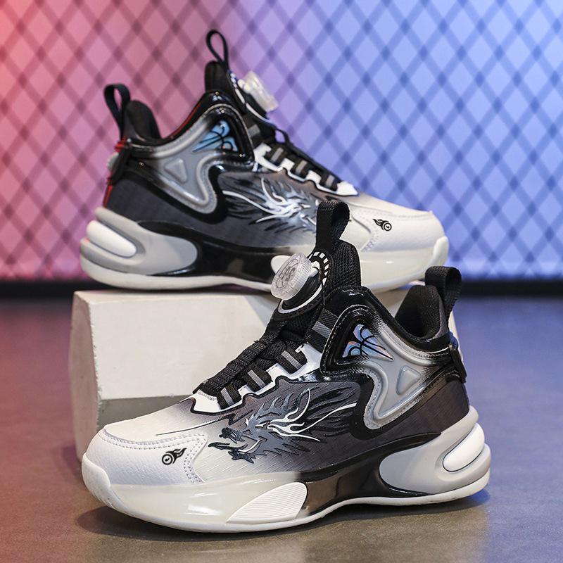 Limited Edition Year of the Snake Boys' Basketball Shoes - New Spring Non-Slip Soft-Soled Sports Shoes for Medium & Large Children.