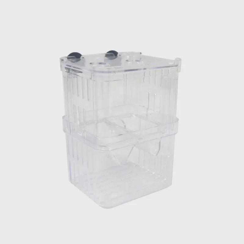 Double-Layer Self-Floating Guppy and Fry Breeding Box with Acrylic Isolation for Fighting Fish