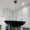 Stilnova 3 Light Flush Mount Fixture Dome Light Mid Century Modern Matte Black Sputnik Chandelier Light Fixture 30 Inch