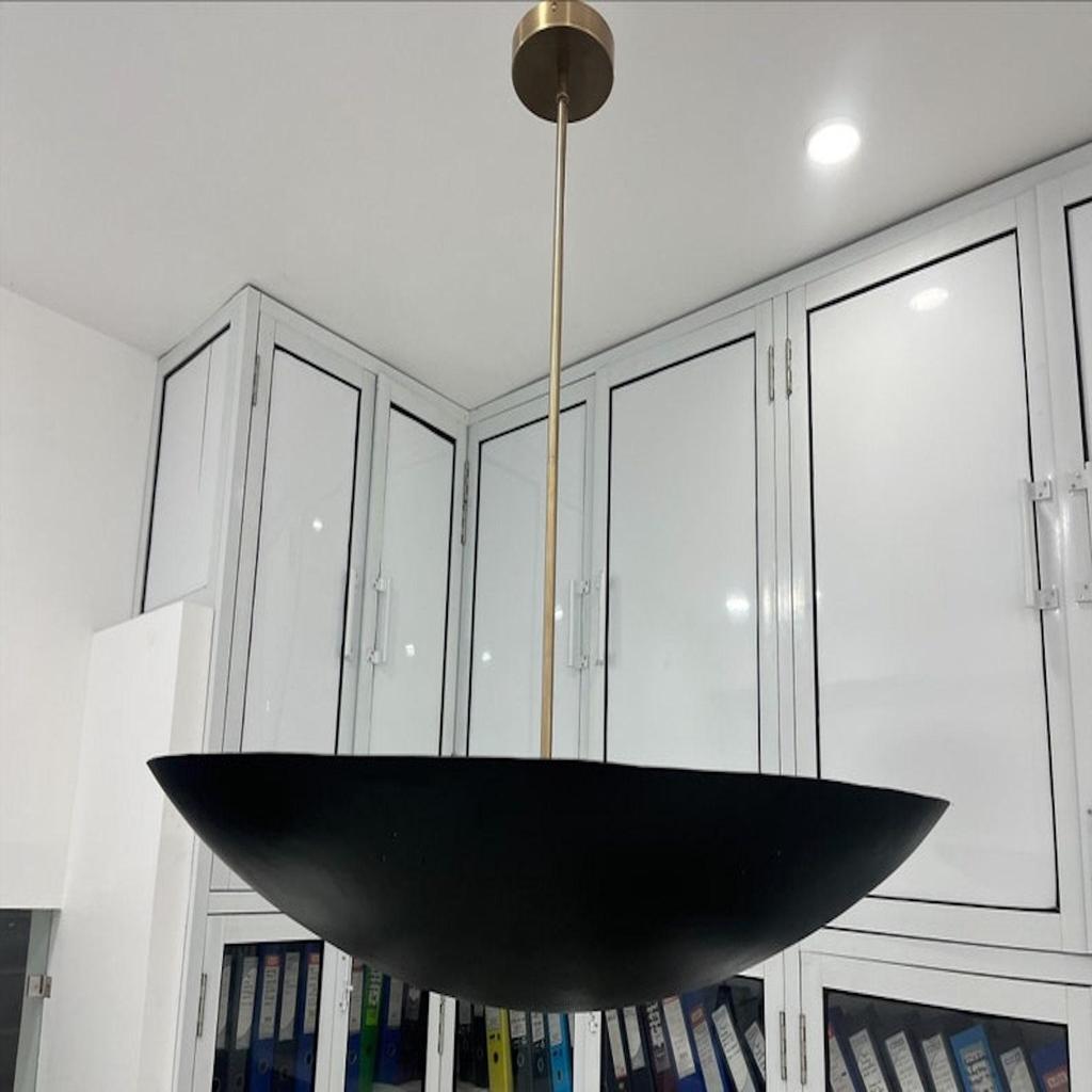 Stilnova 3 Light Flush Mount Fixture Dome Light Mid Century Modern Matte Black Sputnik Chandelier Light Fixture 30 Inch