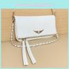 Color Solid Simple Gold Wing Decoration Women Casual Shoulder Bag Tassels With