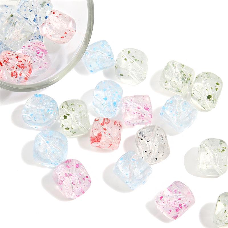 Akrylové Průhledné Třešňové Květy Kosočtverec Korálkové DIY Šperkové Doplňky