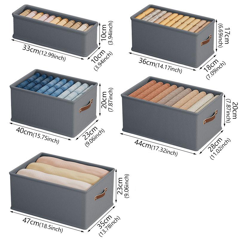 1PC Oxford Clothing and Toy Storage Box Foldable Storage Cabinet Basket ClothesUncovered Bottom Bedroom Odorless Storage Cabinet 33X10X10cm серый