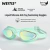 Maca Green Unisex Adult High-Definition Waterproof Anti-Fog Swim Goggles Set
