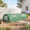 Mini Garden Greenhouse, Tunnel for Tomatoes, 200 X 80 X 45 Cm, Steel, PE, 4 Mesh Doors, Green