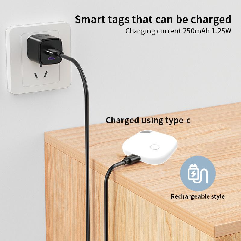 Recharageable Remote Locating Tracker Work With Android Google Find Hub Key Finder Smart Tag for Xiaomi Samsung Devices Locator