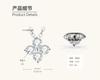 Silvere Glam New Design Four-leaf Clover Moissanite Necklace, a Versatile Collarbone Chain, S925 Sterling Silver Pendant
