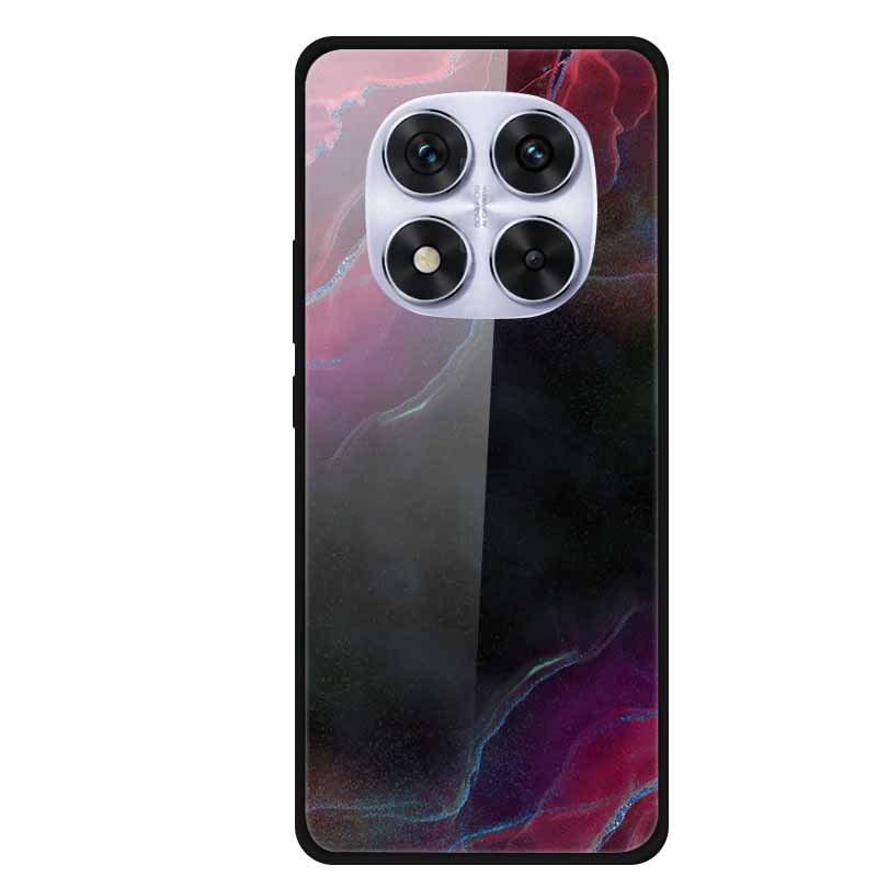 Tempered Glass Case For Xiaomi Redmi Note 14 Pro 5G Back Cover PC Hard Shockproof Cases Beer Marble Texture Cool Fashion Funda