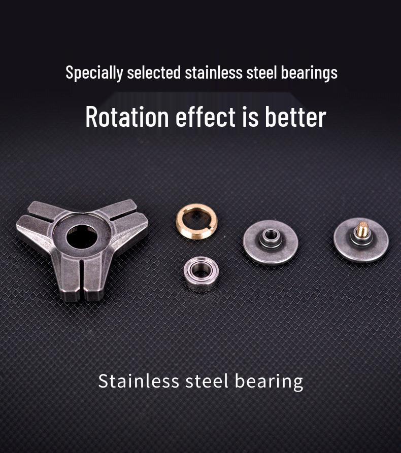 Yi Jue Stainless Steel Gyro: Black Technology Metal Stress Relief Toy.