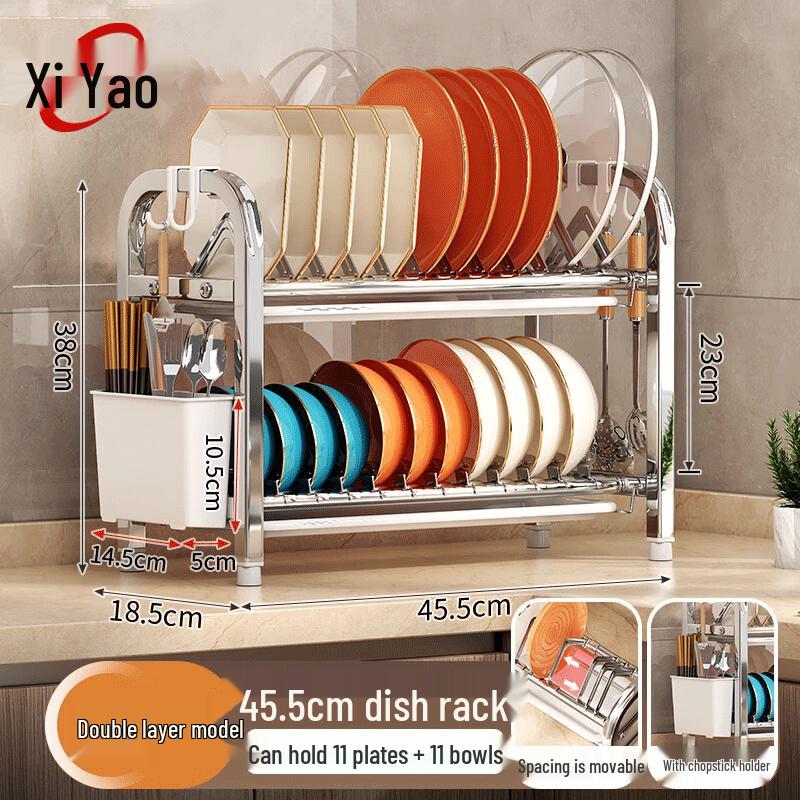 Nastavitelný nerezový odkapávač na nádobí Xi Yao