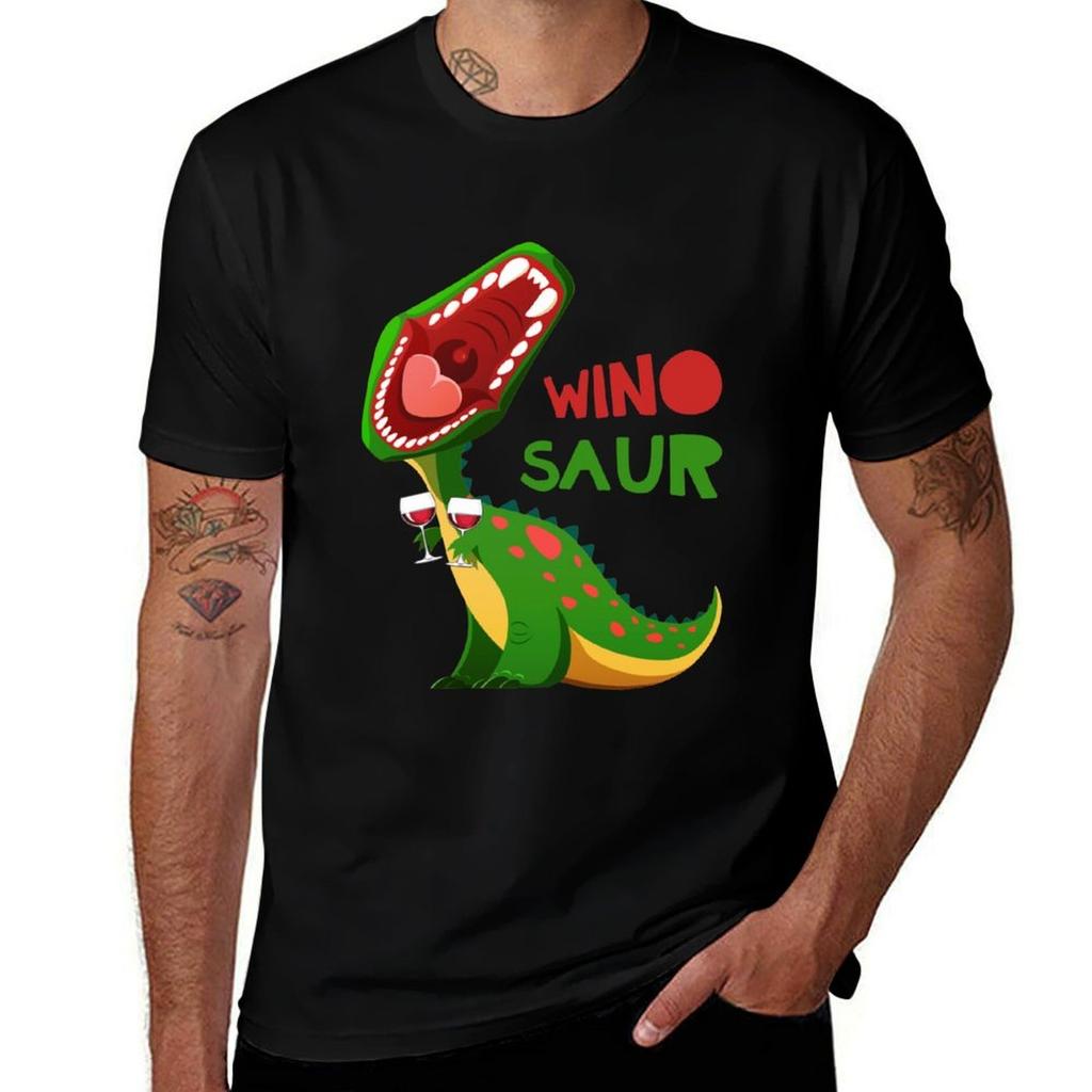Winosaurus Roar Wine Drinking Winosaur TShirt Breathable Workout Short Sleeve Top