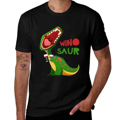 Winosaurus Roar Wine Drinking Winosaur TShirt Breathable Workout Short Sleeve Top