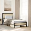Vidaxl Metal Bed Frame, Without Mattress, Sonoma Oak, 90X200 Cm