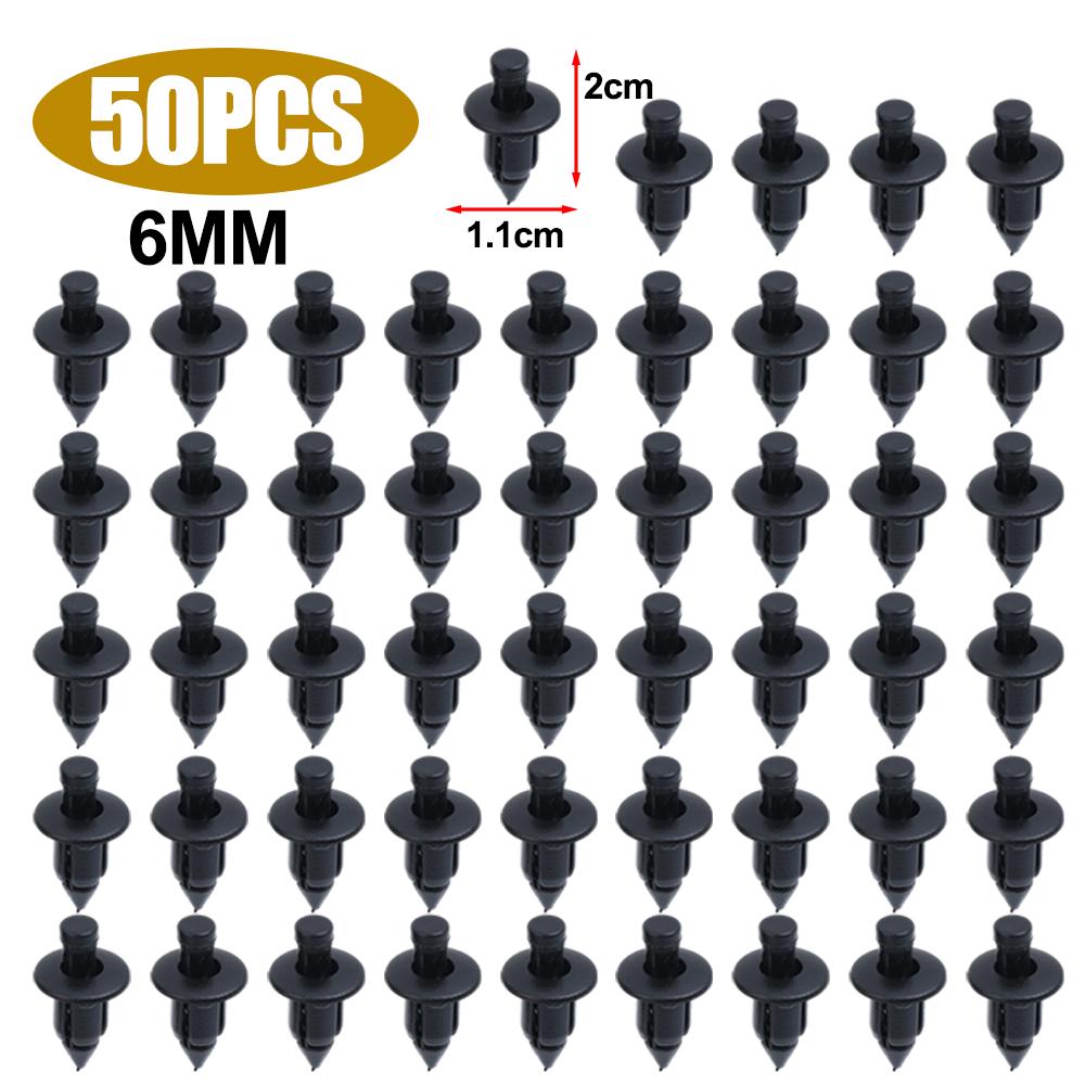 8mm/6mm Plastic Rivets Fasteners Screw Car Fender Bumper Screws Clips Rivets Auto 8mm Hole Plastic Push Pin Clip Car Accessories