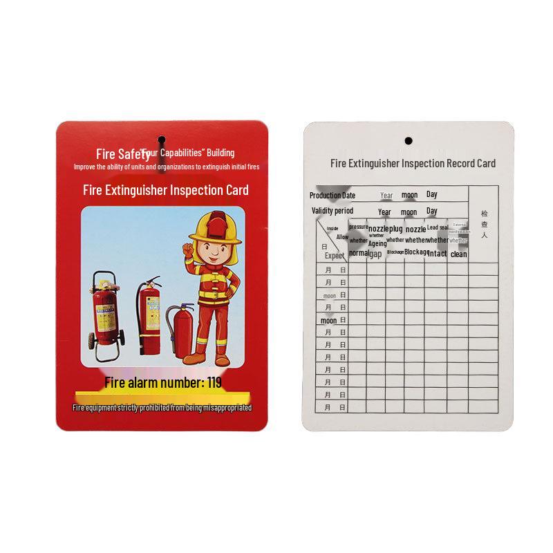 Firefighting Equipment Record Card Set: Mall Extinguishers & Construction Site Safety