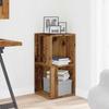 Corner Shelf with Vintage Wood Look 33 X 33 X 67 Cm Engineered Wood