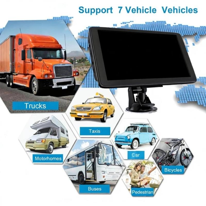 7inch GPSs Navigation For Car And Truck With Life North US Maps Updates And Card Slot