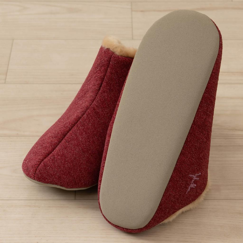Sybilla Altena Size Senko 49579 Slippers, M, Approx. 22-24cm, Red, Washable, Stylish, Cute,