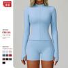 Guangzhou Zechuang Clothing Co., Ltd. Zipper Tight Running Top Breathable Nude Feel Fitness Outwear Training