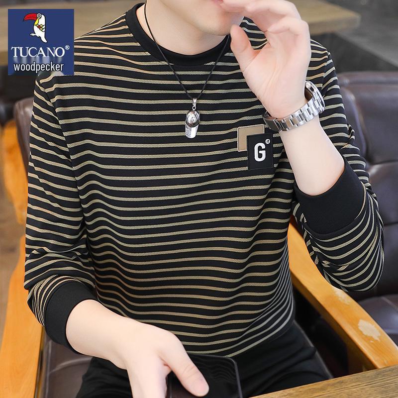 

Woodpecker Men s Versatile Spring & Autumn Round Neck Hoodie 2025 3XL 75~82.5 kg