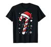 Candy Cane Santa Christmas Lights Funny Christmas Kids Men Women T-Shirt